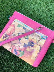 Cork Small Cross Bag- orchid