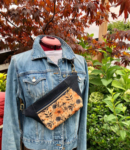 Cork Hip/Sling Bag - Jardin Print