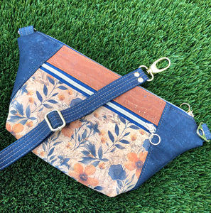 Cork Hip/Sling Bag - Wild Flowers