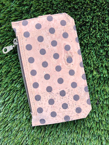 Cork Purse Pal - Brown Dots