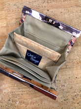 Load image into Gallery viewer, Small Frame Clasp Cork Wallet - Orchid Print
