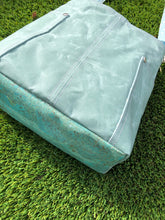 Load image into Gallery viewer, Waxed Canvas Tote Light Aqua